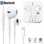 Bluetooth WIRED 8PIN Lighting Earbuds for iPhone (White)